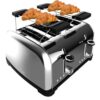 Cecotec Grille-pain Vertical 4 Fentes Courtes Toastin' time 1700 Double Inox. 1700 W, 4 Tranches de Pain, Fente Large de 3,8 cm, 2 Supports pour Pains et Tiroir Ramasse-miettes, Acier Inoxydable