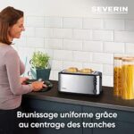 Avis SEVERIN Grille-pain AT 2509 : Compact, 4 tranches, Multifonction