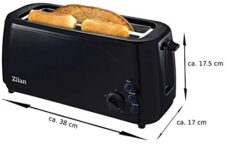 Avis Grille-Pain Zilan 4 Tranches XXL, 1400W, 5 Niveaux, Design Ălite